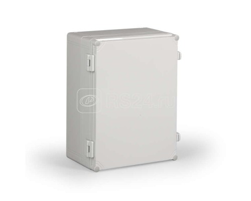 Корпус Cubo W 300х400х185 с петлями и замками рамная вставка сер. крышка PC IP66 ENSTO WPCP304018G