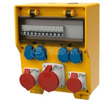 Корпус EverGUM настенный 4хSCHUKO16А230В 1хСЕЕ16А400В 1хСЕЕ32А400В 1хСЕЕ63А400В 380х320х202мм IP44 желт. Mennekes 71062