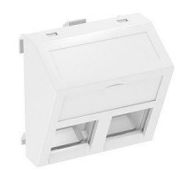 Корпус компьютерной розетки Modul45 (наклонный) 45х45мм DTS-02C AL1 серебр. OBO 6119290