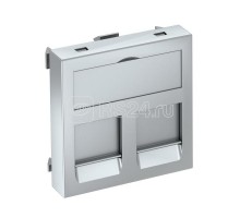 Корпус компьютерной розетки Modul45 тип B (прямой) 45х45мм DTG-2B AL1 серебр. OBO 6119212