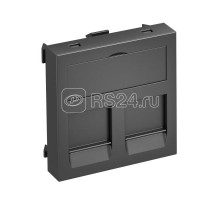 Корпус компьютерной розетки Modul45 тип PA (прямой) 45х45мм DTG-2PA SWGR1 черн. OBO 6119228