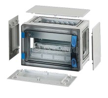Корпус пластиковый 186х276х186 N+PE ручное запирание сер. с прозр. дверью FP 1105 HENSEL 68000148