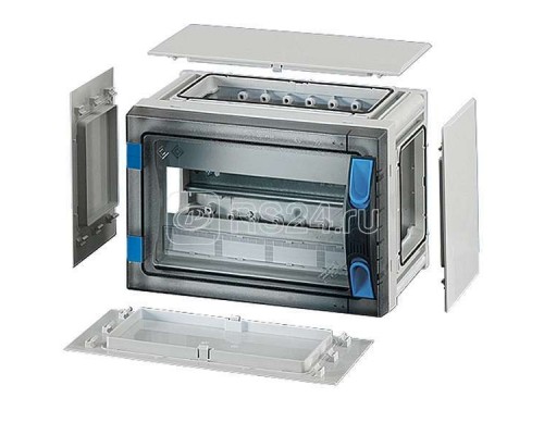 Корпус пластиковый 186х276х186 N+PE ручное запирание сер. с прозр. дверью FP 1107 HENSEL 68000143