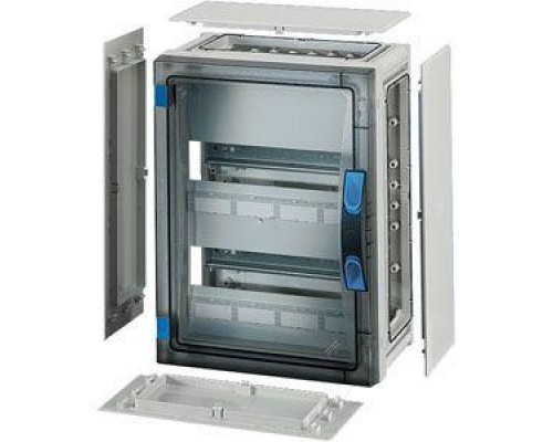 Корпус пластиковый 366х276х186 N+PE ручное запирание сер. с прозр. дверью FP 1218 HENSEL 68000158