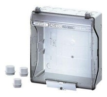 Корпус пластиковый KV пустой IP55/IP65 сер. с прозр. крышкой KG 9003 HENSEL 3300141