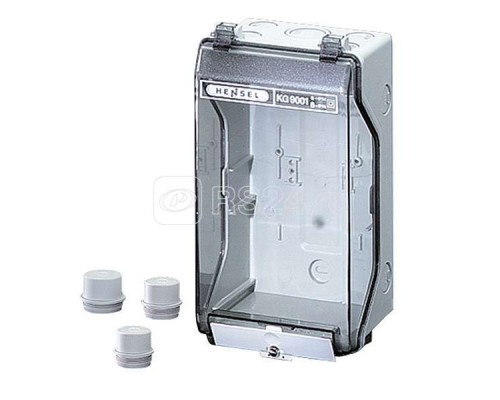 Корпус пластиковый пустой 253х136х115 IP55/IP65 сер. с прозр. крышкой KG 9001 HENSEL 3300139