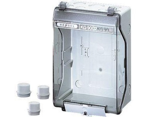 Корпус пластиковый пустой 253х168х115 IP55/IP65 сер. с непрозр. крышкой KG 9002 IN HENSEL 33001001