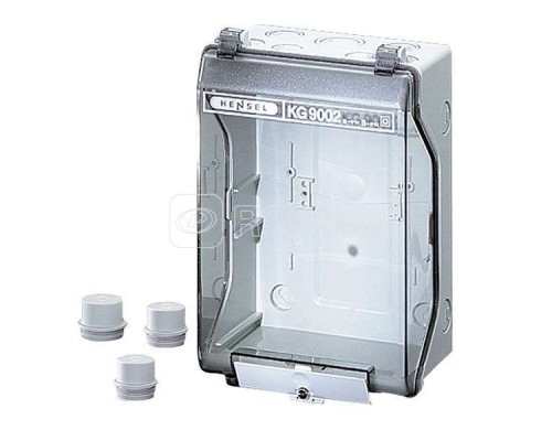 Корпус пластиковый пустой 253х168х115 IP55/IP65 сер. с прозр. крышкой KG 9002 HENSEL 3300140