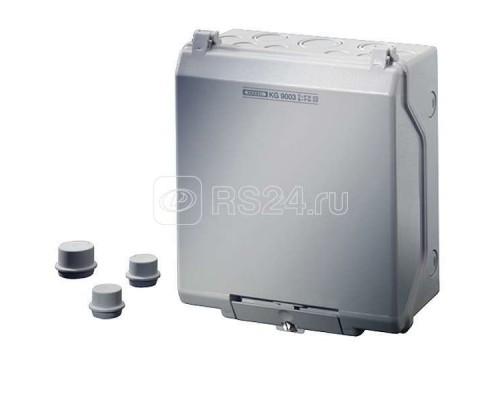 Корпус пластиковый пустой 253х217х115 IP55/IP65 сер. с непрозр. крышкой KG 9003 IN HENSEL 33001002