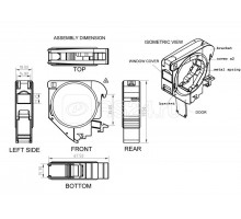 Крепление FP-IE-DIN-KJ-1A-GY для Keystone Jack на DIN-рейку в распред. щиты для пром. решен. с 2-мя бок. крышк. шир. 21мм Hyperline 237925