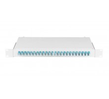 Кросс оптический 19дюйм 1U 48 портов LC/UPC(24 двойных LC/UPC адаптера) SM 9/125 OS2 стальной сер. в комплекте: адаптеры монтаж. шнуры 1м сплайс-кассеты с крышкой гильзы NIKOMAX NMF-RP48LCUS2-WS-ES-1U-GY