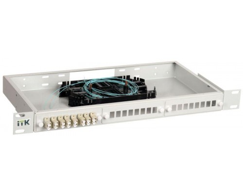 Кросс укомплектованный 1U LC (duplex) 8 портов (OM3) ITK FOBX24-1U-8LCUD03