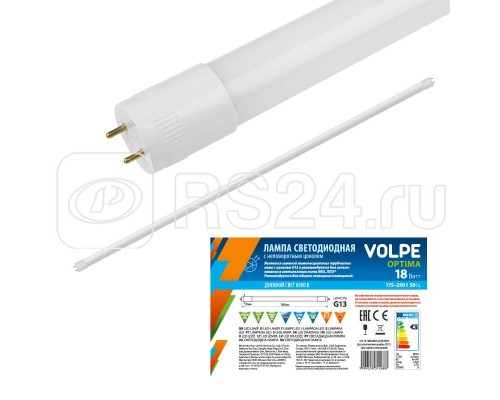 Лампа Optima LED-T8-24W/DW/G13/FR/FIX/O G13 неповоротный; дневной свет 6500К с матовым рассеивателем; рукав Volpe UL-00003087