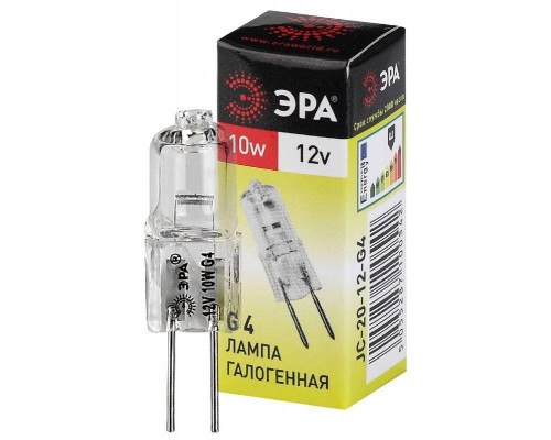 Лампа галогенная G4-JC-10W-12V ЭРА C0027367