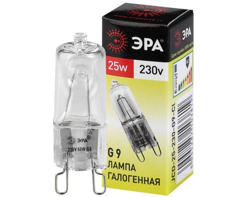 Лампа галогенная G9-JCD-25-230V-Cl 25Вт капсула G9 230В Эра C0027376