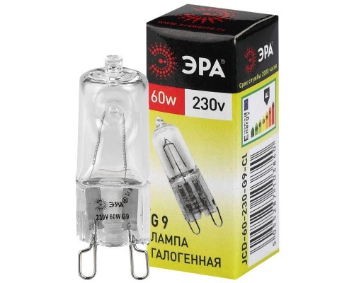 Лампа галогенная G9-JCD-60-230V-Cl 60Вт капсула G9 230В Эра C0027370