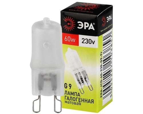 Лампа галогенная G9-JCD-60-230V-Fr 60Вт капсула G9 230В Эра C0027364
