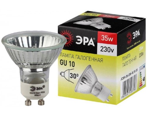 Лампа галогенная GU10-JCDR (MR16) -35W-230V ЭРА C0027385