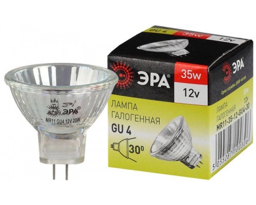 Лампа галогенная GU4-MR11-35W-12V-30Cl ЭРА C0027362