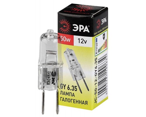 Лампа галогенная GY6.35-JC-50W-12V ЭРА C0027372