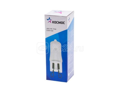 Лампа галогенная JDC 75Вт капсула G9 3000К 240В МТ КОСМОС LKsmJDC220VFR75W