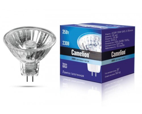 Лампа галогенная MINI JCDR (MR11) 35Вт 220В GX5.3 Camelion 7092