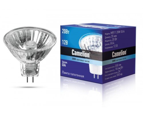 Лампа галогенная MR11 12В 20Вт Camelion 3058
