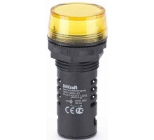 Лампа коммутац. ADDS 22мм LED 220В AC/DC ЛK-22 жел. SchE 25120DEK