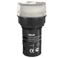 Лампа коммутац. ADDS 22мм LED 220В ЛK-22 бел. SchE 25001DEK