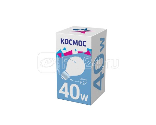 Лампа накаливания A50/A55 40Вт E27 220-240В мат. КОСМОС LKsmSt55Fr40E27v2