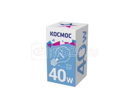 Лампа накаливания A50/A55 40Вт E27 220-240В прозр. КОСМОС LKsmSt55CL40E27v2