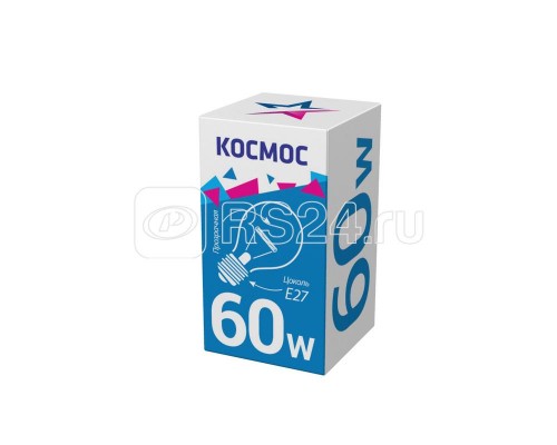 Лампа накаливания A50/A55 60Вт E27 220-240В прозр. КОСМОС LKsmSt55CL60E27v2