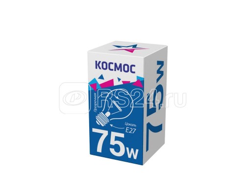 Лампа накаливания A50/A55 75Вт E27 220-240В прозр. КОСМОС LKsmSt55CL75E27v2