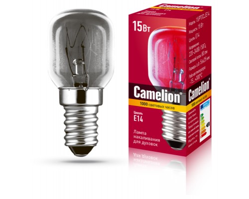 Лампа накаливания MIC 15/PT/CL/E14 для духовок Camelion 12979