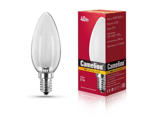Лампа накаливания MIC B FR 40Вт E14 Camelion 9864
