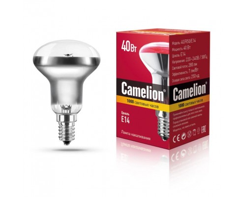 Лампа накаливания MIC R50 40Вт E14 Camelion 8977