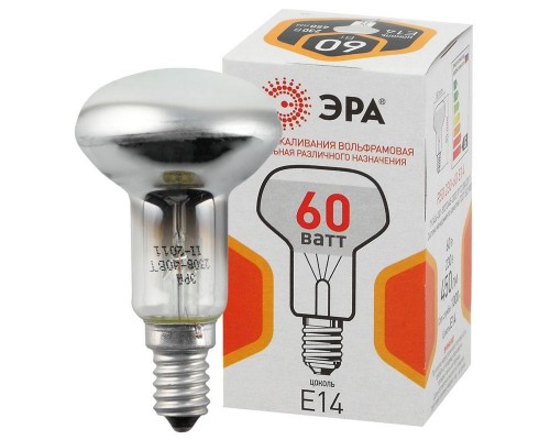Лампа накаливания R50 60-230-E14-CL 60Вт рефлектор 230В E14 ЭРА Б0039141
