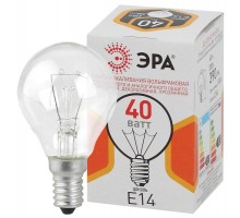 Лампа накаливания ДШ 40-230-E14-CL 40Вт шар (P45) 230В Е14 ЭРА Б0039136
