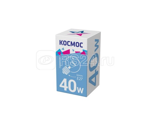 Лампа накаливания Шар 40Вт E27 прозр. Космос LKsmSSpCL40E27v2