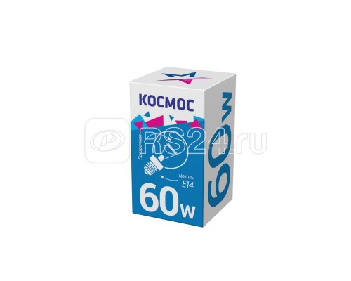 Лампа накаливания Шар 60Вт E14 прозр. Космос LKsmSSpCL60E14v2