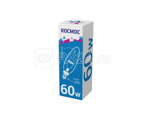 Лампа накаливания Свеча 60Вт E14 прозр. Космос LKsmSCnCL60E14v2