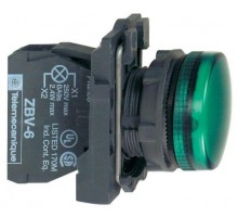 Лампа сигнальная 22мм 250В зел. SchE XB5AV63