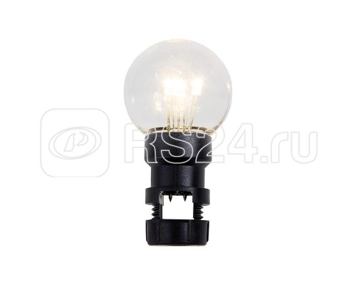 Лампа светодиодная 6LED шар с патроном для белт-лайта тепл. бел. d45 прозр. колба Neon-Night 405-148