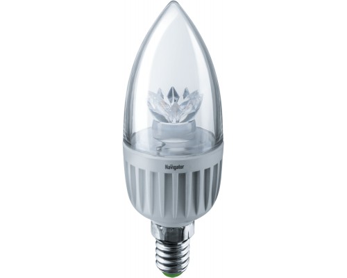 Лампа светодиодная 71 854 NLL-C37-7-230-2.7K-E14-CL 7Вт свеча 2700К тепл. бел. E14 500лм 220-240В Navigator 71854