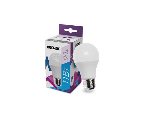 Лампа светодиодная A60 11Вт 6500К E27 220В КОСМОС LkecLED11wA60E2765