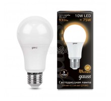 Лампа светодиодная Black A60 10Вт E27 3000К Gauss 102502110