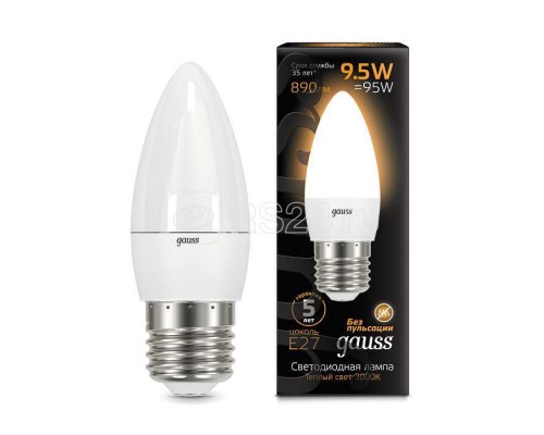 Лампа светодиодная Black Candle E27 9.5Вт 3000К Gauss 103102110