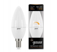 Лампа светодиодная Black Candle-dim E14 7Вт 3000К диммир. Gauss 103101107-D