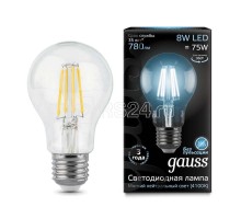 Лампа светодиодная Black Filament A60 E27 8Вт 4100К Gauss 102802208