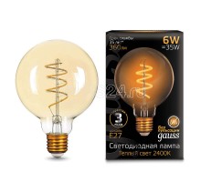 Лампа светодиодная Black Filament G95 Flexible 6Вт 2400К E27 Golden Gauss 105802007
